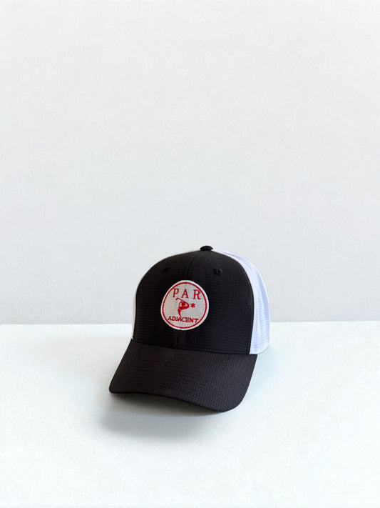 Meshback Black/White with Red