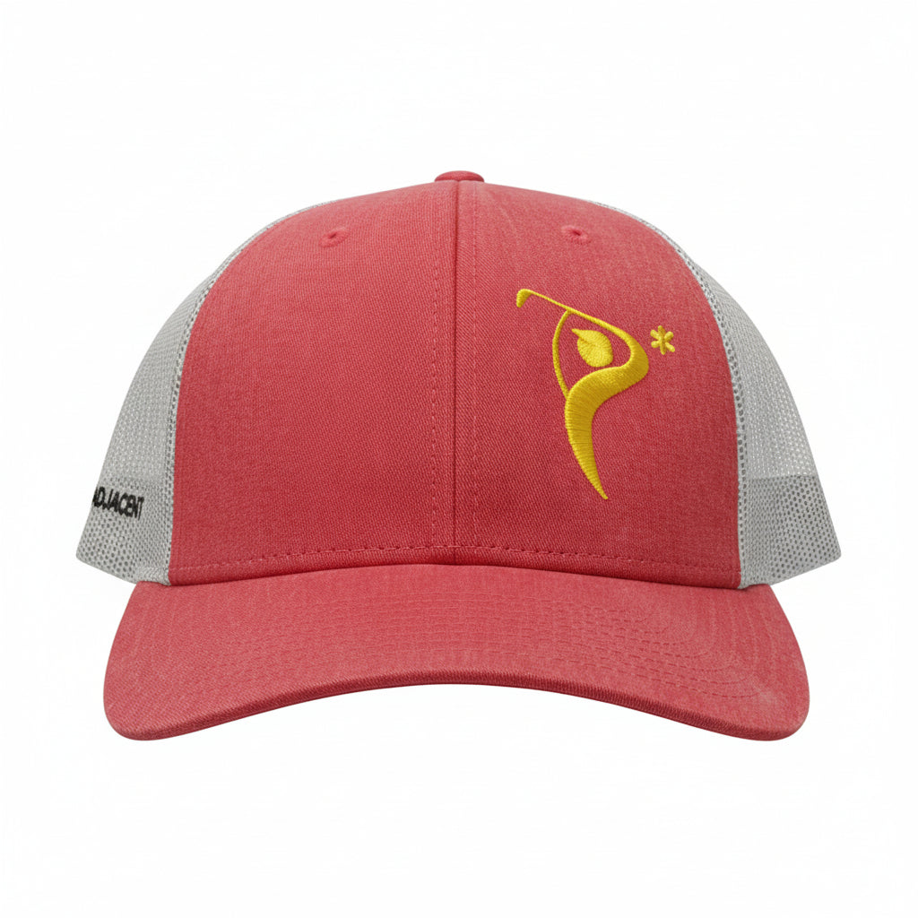Red Heather/Light Grey Trucker Hat