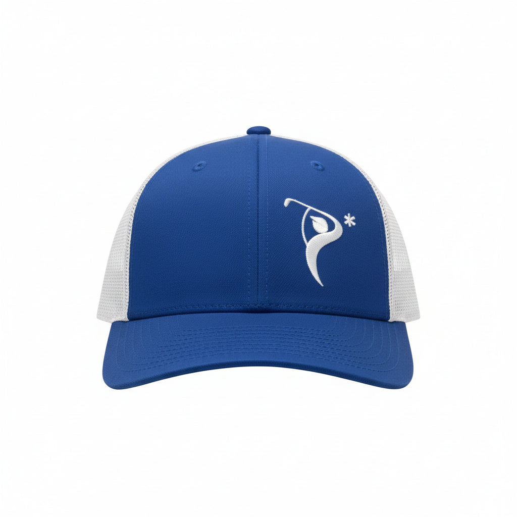 Royal Blue/white Trucker Hat