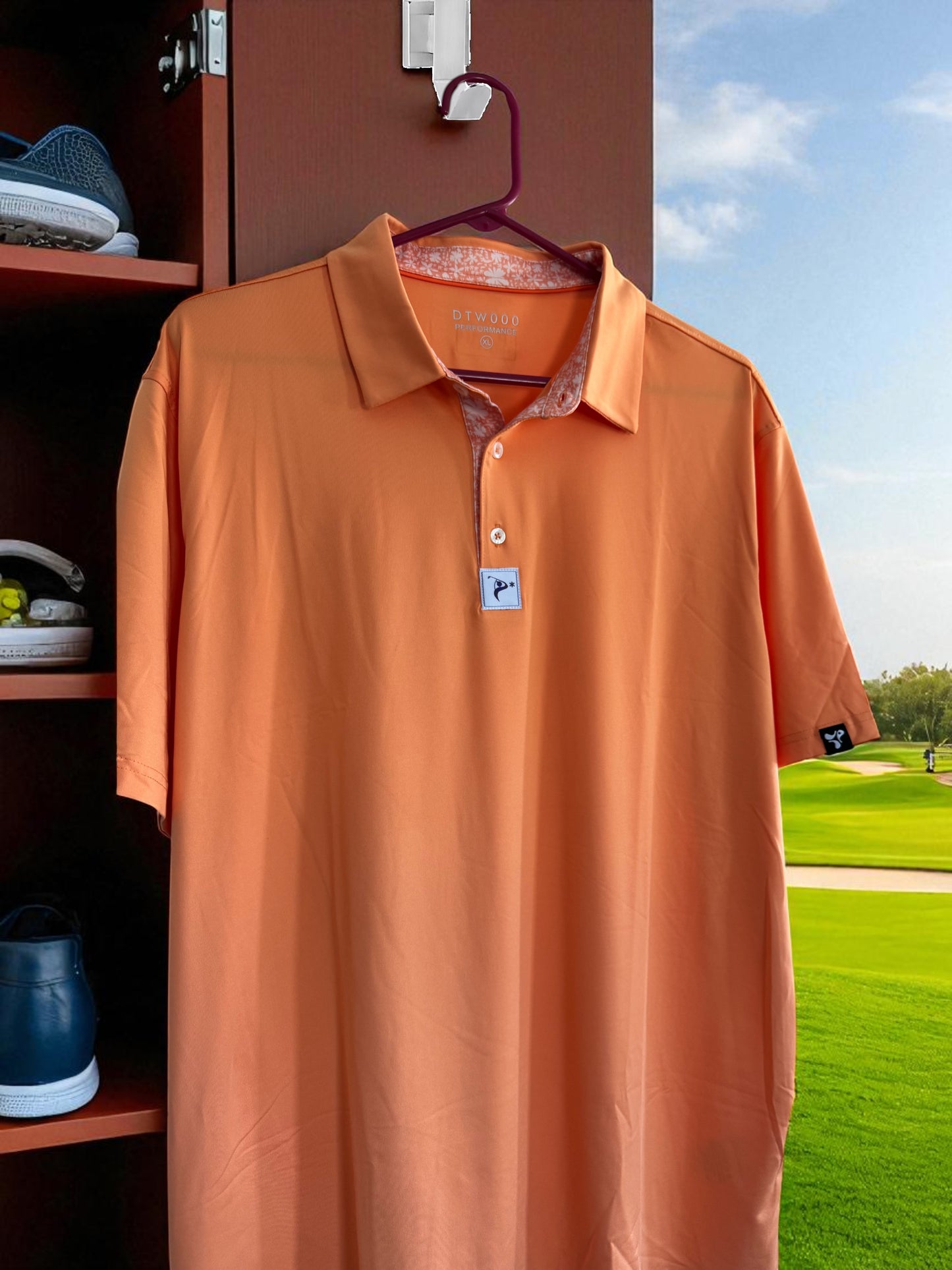 Shimmer Orange Polo